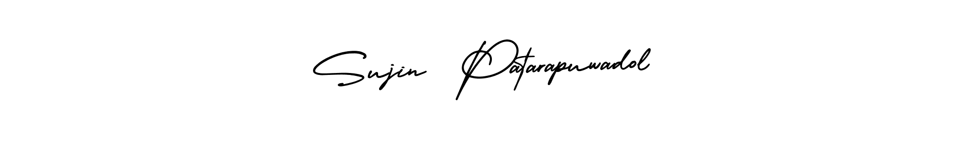 How to make Sujin  Patarapuwadol name signature. Use AmerikaSignatureDemo-Regular style for creating short signs online. This is the latest handwritten sign. Sujin  Patarapuwadol signature style 3 images and pictures png