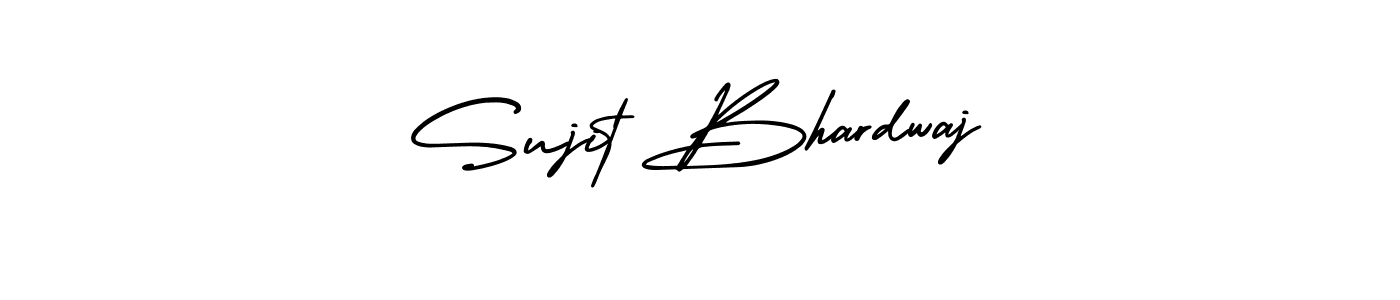 You should practise on your own different ways (AmerikaSignatureDemo-Regular) to write your name (Sujit Bhardwaj) in signature. don't let someone else do it for you. Sujit Bhardwaj signature style 3 images and pictures png