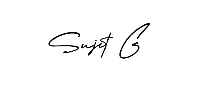 Make a beautiful signature design for name Sujit G. With this signature (AmerikaSignatureDemo-Regular) style, you can create a handwritten signature for free. Sujit G signature style 3 images and pictures png