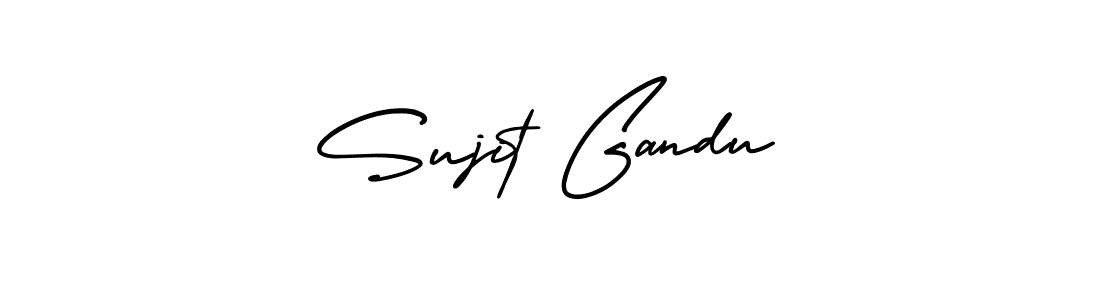 Use a signature maker to create a handwritten signature online. With this signature software, you can design (AmerikaSignatureDemo-Regular) your own signature for name Sujit Gandu. Sujit Gandu signature style 3 images and pictures png