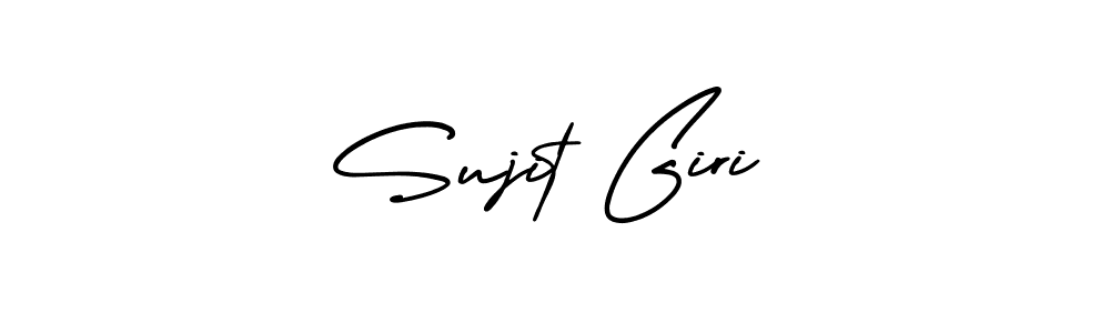 The best way (AmerikaSignatureDemo-Regular) to make a short signature is to pick only two or three words in your name. The name Sujit Giri include a total of six letters. For converting this name. Sujit Giri signature style 3 images and pictures png