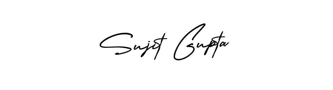 You should practise on your own different ways (AmerikaSignatureDemo-Regular) to write your name (Sujit Gupta) in signature. don't let someone else do it for you. Sujit Gupta signature style 3 images and pictures png
