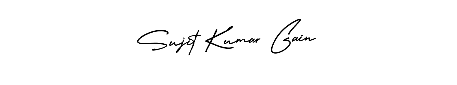 You should practise on your own different ways (AmerikaSignatureDemo-Regular) to write your name (Sujit Kumar Gain) in signature. don't let someone else do it for you. Sujit Kumar Gain signature style 3 images and pictures png