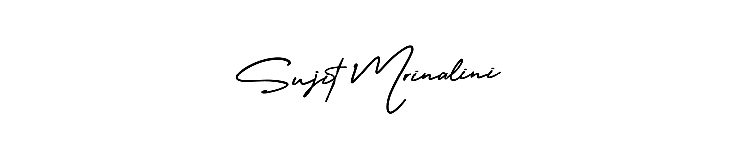 Also You can easily find your signature by using the search form. We will create Sujit Mrinalini name handwritten signature images for you free of cost using AmerikaSignatureDemo-Regular sign style. Sujit Mrinalini signature style 3 images and pictures png