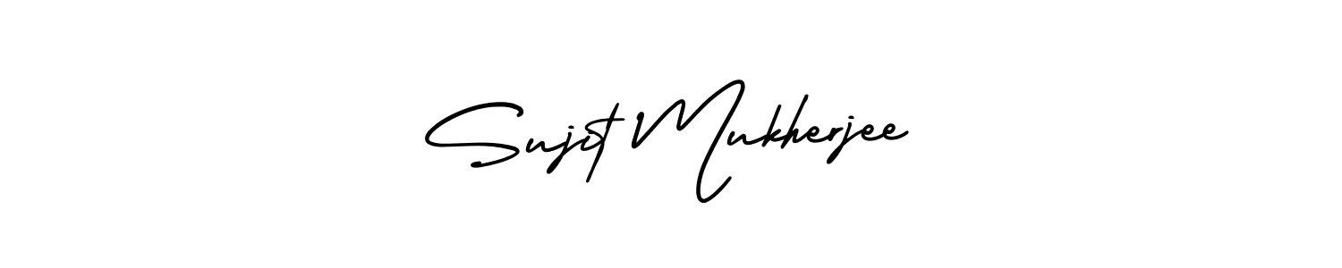 How to make Sujit Mukherjee name signature. Use AmerikaSignatureDemo-Regular style for creating short signs online. This is the latest handwritten sign. Sujit Mukherjee signature style 3 images and pictures png