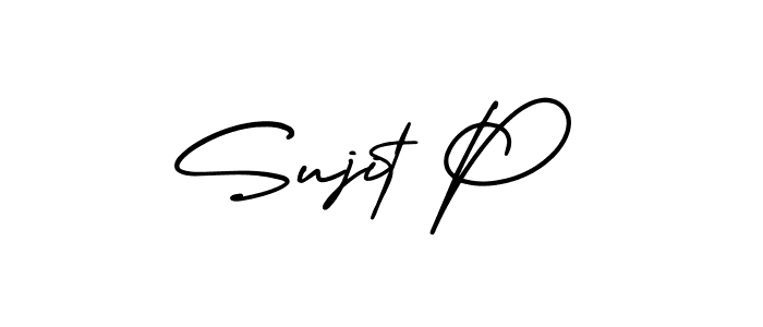 How to make Sujit P signature? AmerikaSignatureDemo-Regular is a professional autograph style. Create handwritten signature for Sujit P name. Sujit P signature style 3 images and pictures png