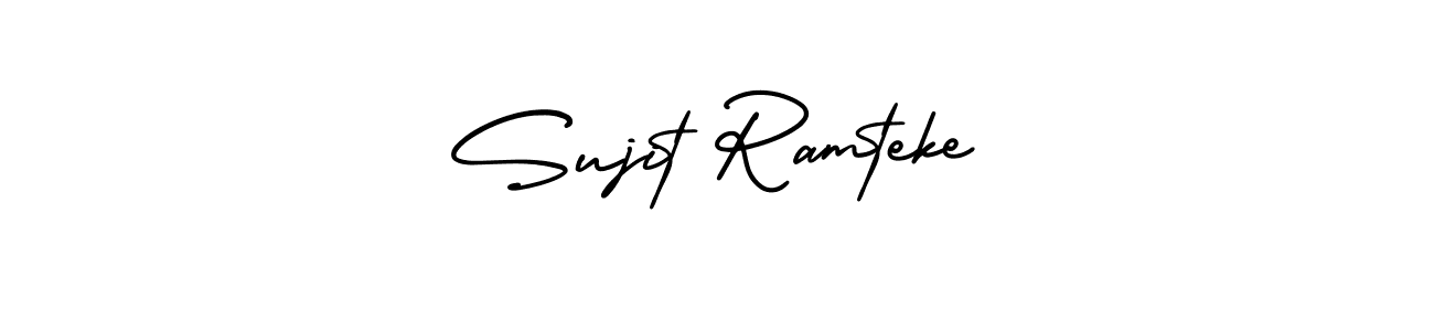 How to make Sujit Ramteke signature? AmerikaSignatureDemo-Regular is a professional autograph style. Create handwritten signature for Sujit Ramteke name. Sujit Ramteke signature style 3 images and pictures png