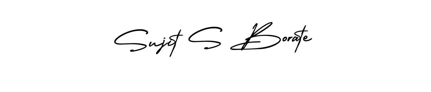 How to make Sujit S Borate signature? AmerikaSignatureDemo-Regular is a professional autograph style. Create handwritten signature for Sujit S Borate name. Sujit S Borate signature style 3 images and pictures png