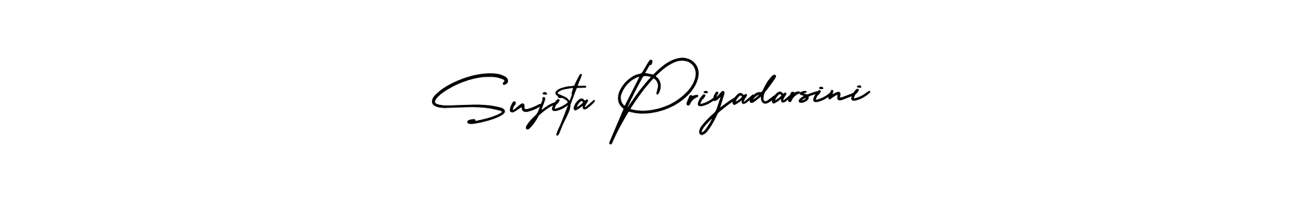 The best way (AmerikaSignatureDemo-Regular) to make a short signature is to pick only two or three words in your name. The name Sujita Priyadarsini include a total of six letters. For converting this name. Sujita Priyadarsini signature style 3 images and pictures png