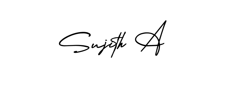 Make a beautiful signature design for name Sujith A. Use this online signature maker to create a handwritten signature for free. Sujith A signature style 3 images and pictures png