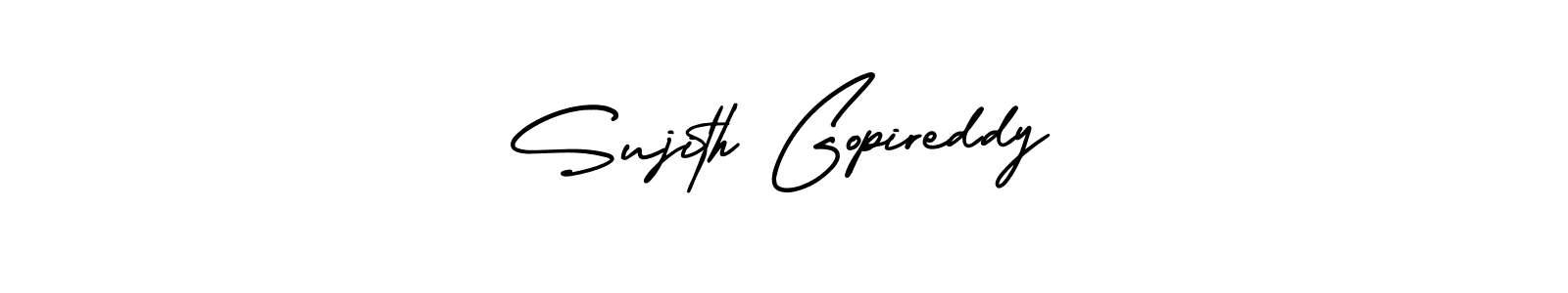 How to make Sujith Gopireddy signature? AmerikaSignatureDemo-Regular is a professional autograph style. Create handwritten signature for Sujith Gopireddy name. Sujith Gopireddy signature style 3 images and pictures png