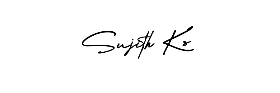 AmerikaSignatureDemo-Regular is a professional signature style that is perfect for those who want to add a touch of class to their signature. It is also a great choice for those who want to make their signature more unique. Get Sujith Ks name to fancy signature for free. Sujith Ks signature style 3 images and pictures png