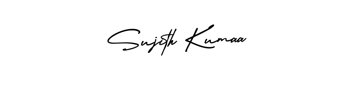 if you are searching for the best signature style for your name Sujith Kumaa. so please give up your signature search. here we have designed multiple signature styles  using AmerikaSignatureDemo-Regular. Sujith Kumaa signature style 3 images and pictures png
