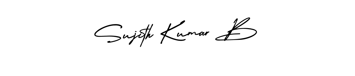 AmerikaSignatureDemo-Regular is a professional signature style that is perfect for those who want to add a touch of class to their signature. It is also a great choice for those who want to make their signature more unique. Get Sujith Kumar B name to fancy signature for free. Sujith Kumar B signature style 3 images and pictures png