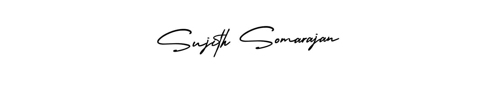 AmerikaSignatureDemo-Regular is a professional signature style that is perfect for those who want to add a touch of class to their signature. It is also a great choice for those who want to make their signature more unique. Get Sujith Somarajan name to fancy signature for free. Sujith Somarajan signature style 3 images and pictures png