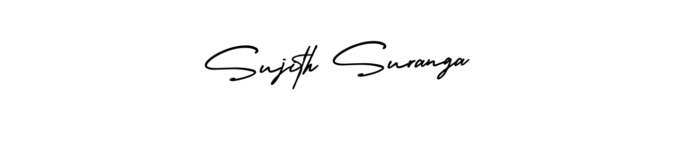 This is the best signature style for the Sujith Suranga name. Also you like these signature font (AmerikaSignatureDemo-Regular). Mix name signature. Sujith Suranga signature style 3 images and pictures png
