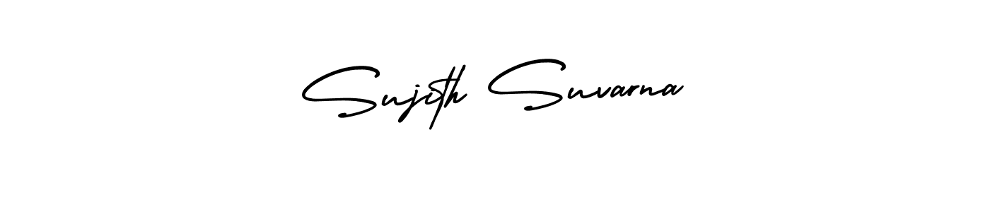 Sujith Suvarna stylish signature style. Best Handwritten Sign (AmerikaSignatureDemo-Regular) for my name. Handwritten Signature Collection Ideas for my name Sujith Suvarna. Sujith Suvarna signature style 3 images and pictures png