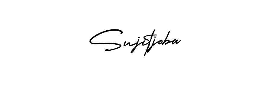Create a beautiful signature design for name Sujitjoba. With this signature (AmerikaSignatureDemo-Regular) fonts, you can make a handwritten signature for free. Sujitjoba signature style 3 images and pictures png