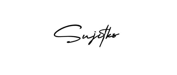 This is the best signature style for the Sujitks name. Also you like these signature font (AmerikaSignatureDemo-Regular). Mix name signature. Sujitks signature style 3 images and pictures png