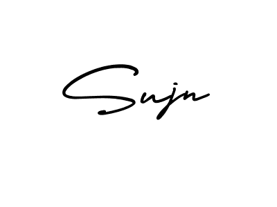 The best way (AmerikaSignatureDemo-Regular) to make a short signature is to pick only two or three words in your name. The name Sujn include a total of six letters. For converting this name. Sujn signature style 3 images and pictures png