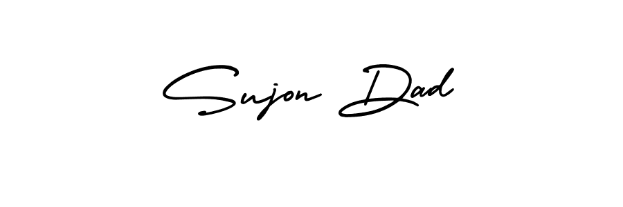 This is the best signature style for the Sujon Dad name. Also you like these signature font (AmerikaSignatureDemo-Regular). Mix name signature. Sujon Dad signature style 3 images and pictures png