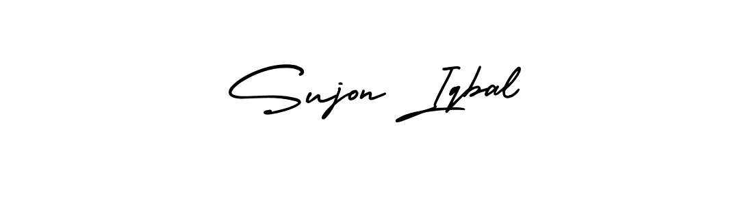 The best way (AmerikaSignatureDemo-Regular) to make a short signature is to pick only two or three words in your name. The name Sujon Iqbal include a total of six letters. For converting this name. Sujon Iqbal signature style 3 images and pictures png