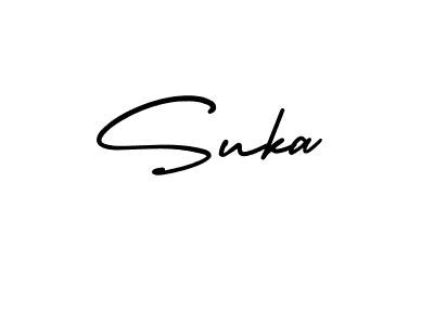 Suka stylish signature style. Best Handwritten Sign (AmerikaSignatureDemo-Regular) for my name. Handwritten Signature Collection Ideas for my name Suka. Suka signature style 3 images and pictures png