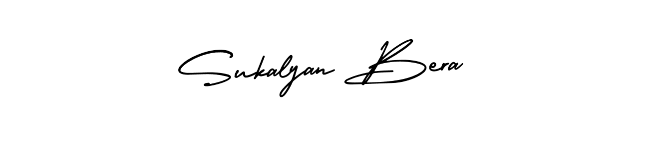 How to Draw Sukalyan Bera signature style? AmerikaSignatureDemo-Regular is a latest design signature styles for name Sukalyan Bera. Sukalyan Bera signature style 3 images and pictures png