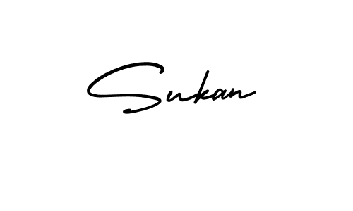 Make a beautiful signature design for name Sukan. With this signature (AmerikaSignatureDemo-Regular) style, you can create a handwritten signature for free. Sukan signature style 3 images and pictures png