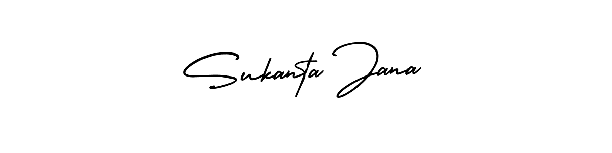 Use a signature maker to create a handwritten signature online. With this signature software, you can design (AmerikaSignatureDemo-Regular) your own signature for name Sukanta Jana. Sukanta Jana signature style 3 images and pictures png