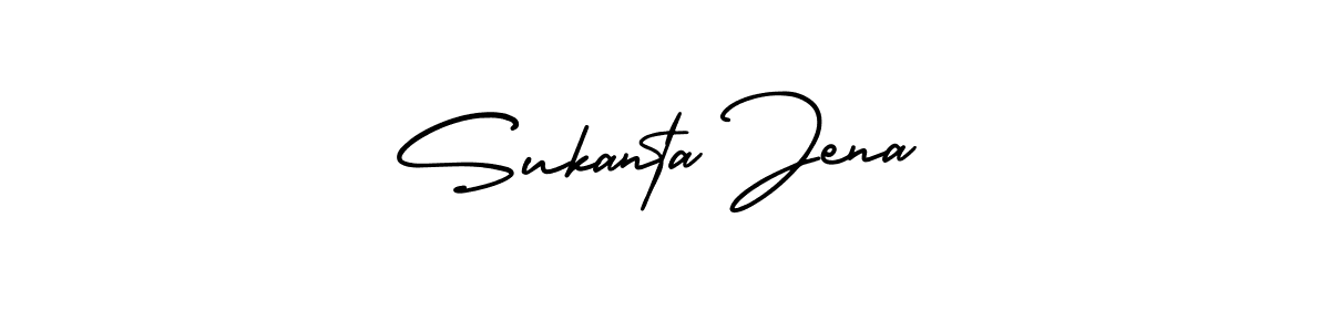 Use a signature maker to create a handwritten signature online. With this signature software, you can design (AmerikaSignatureDemo-Regular) your own signature for name Sukanta Jena. Sukanta Jena signature style 3 images and pictures png