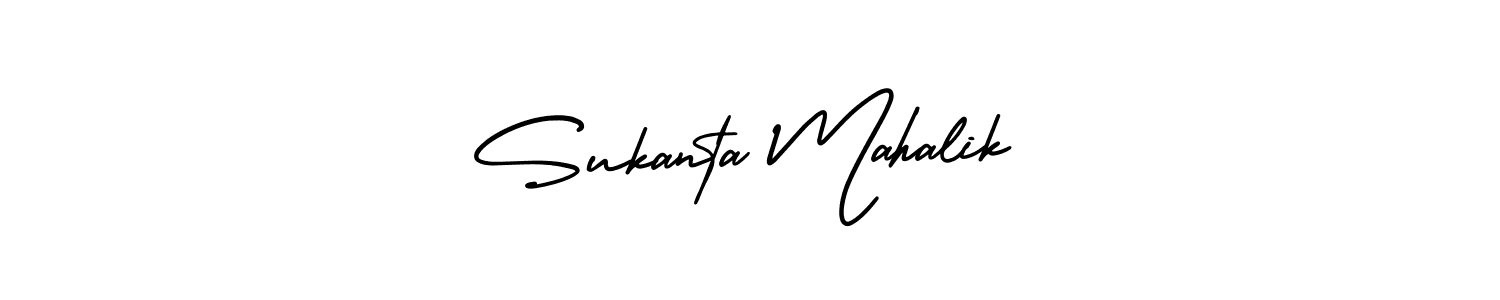 Use a signature maker to create a handwritten signature online. With this signature software, you can design (AmerikaSignatureDemo-Regular) your own signature for name Sukanta Mahalik. Sukanta Mahalik signature style 3 images and pictures png