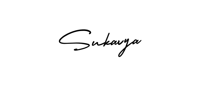 Design your own signature with our free online signature maker. With this signature software, you can create a handwritten (AmerikaSignatureDemo-Regular) signature for name Sukavya. Sukavya signature style 3 images and pictures png