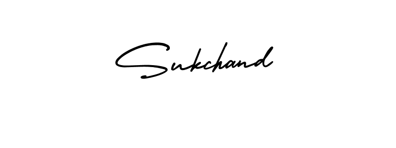 You should practise on your own different ways (AmerikaSignatureDemo-Regular) to write your name (Sukchand) in signature. don't let someone else do it for you. Sukchand signature style 3 images and pictures png