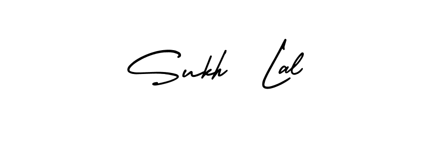 How to make Sukh  Lal name signature. Use AmerikaSignatureDemo-Regular style for creating short signs online. This is the latest handwritten sign. Sukh  Lal signature style 3 images and pictures png