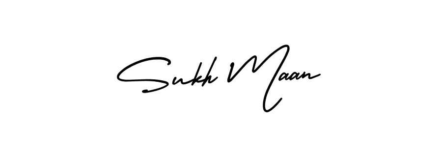 Also we have Sukh Maan name is the best signature style. Create professional handwritten signature collection using AmerikaSignatureDemo-Regular autograph style. Sukh Maan signature style 3 images and pictures png