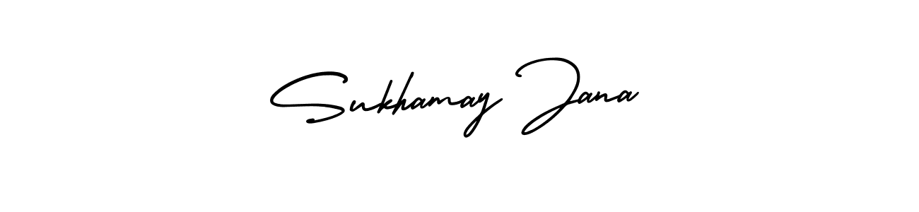 Similarly AmerikaSignatureDemo-Regular is the best handwritten signature design. Signature creator online .You can use it as an online autograph creator for name Sukhamay Jana. Sukhamay Jana signature style 3 images and pictures png