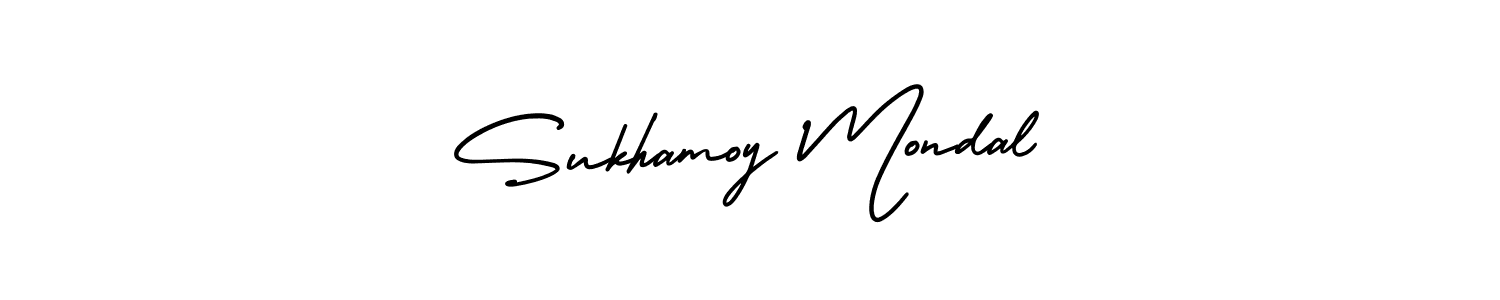 Design your own signature with our free online signature maker. With this signature software, you can create a handwritten (AmerikaSignatureDemo-Regular) signature for name Sukhamoy Mondal. Sukhamoy Mondal signature style 3 images and pictures png
