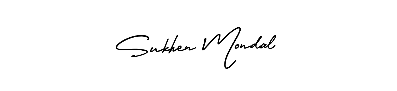 It looks lik you need a new signature style for name Sukhen Mondal. Design unique handwritten (AmerikaSignatureDemo-Regular) signature with our free signature maker in just a few clicks. Sukhen Mondal signature style 3 images and pictures png