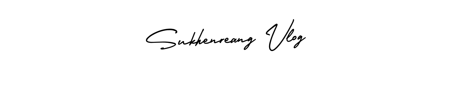 How to Draw Sukhenreang Vlog signature style? AmerikaSignatureDemo-Regular is a latest design signature styles for name Sukhenreang Vlog. Sukhenreang Vlog signature style 3 images and pictures png