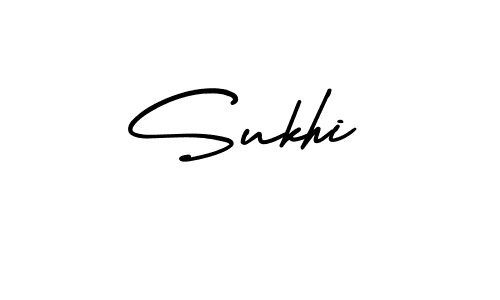Sukhi stylish signature style. Best Handwritten Sign (AmerikaSignatureDemo-Regular) for my name. Handwritten Signature Collection Ideas for my name Sukhi. Sukhi signature style 3 images and pictures png