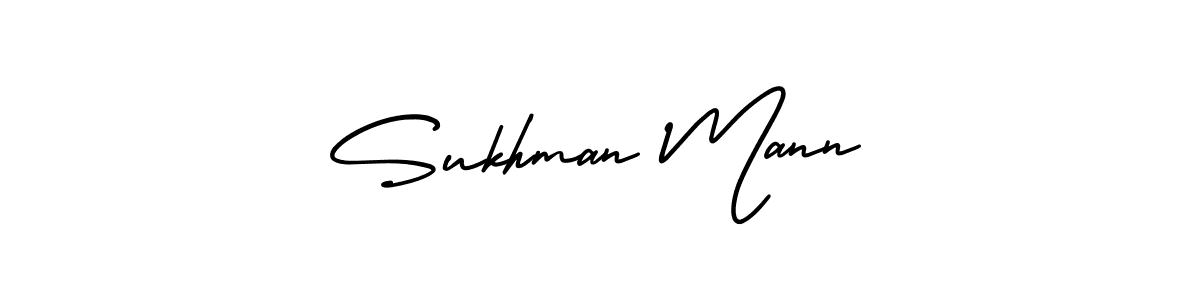 Also You can easily find your signature by using the search form. We will create Sukhman Mann name handwritten signature images for you free of cost using AmerikaSignatureDemo-Regular sign style. Sukhman Mann signature style 3 images and pictures png
