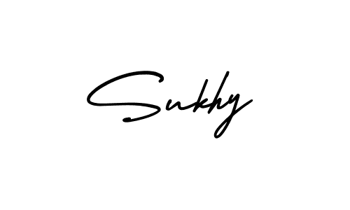 The best way (AmerikaSignatureDemo-Regular) to make a short signature is to pick only two or three words in your name. The name Sukhy include a total of six letters. For converting this name. Sukhy signature style 3 images and pictures png