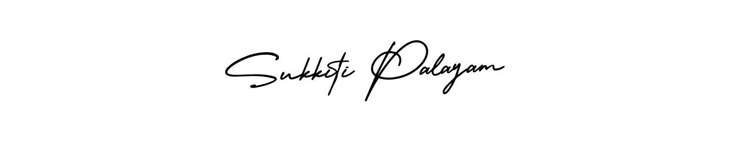 Design your own signature with our free online signature maker. With this signature software, you can create a handwritten (AmerikaSignatureDemo-Regular) signature for name Sukkiti Palayam. Sukkiti Palayam signature style 3 images and pictures png