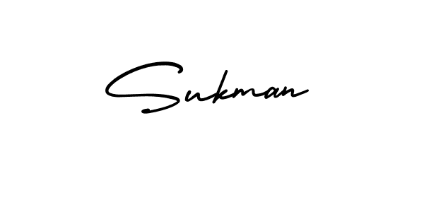 Design your own signature with our free online signature maker. With this signature software, you can create a handwritten (AmerikaSignatureDemo-Regular) signature for name Sukman. Sukman signature style 3 images and pictures png