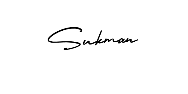 How to make Sukman name signature. Use AmerikaSignatureDemo-Regular style for creating short signs online. This is the latest handwritten sign. Sukman signature style 3 images and pictures png