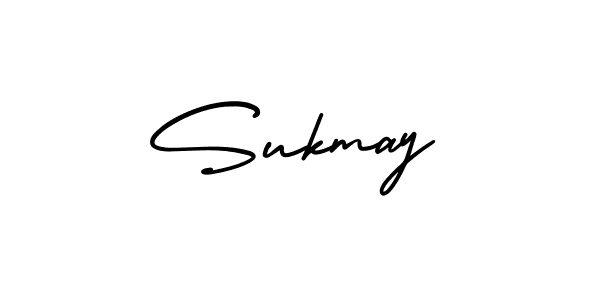 You should practise on your own different ways (AmerikaSignatureDemo-Regular) to write your name (Sukmay) in signature. don't let someone else do it for you. Sukmay signature style 3 images and pictures png