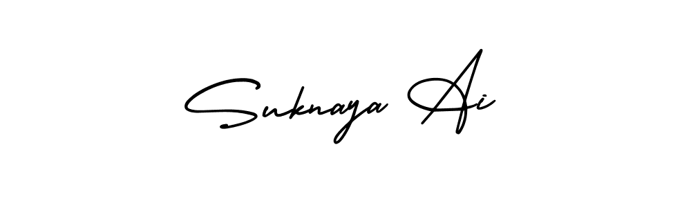 Also You can easily find your signature by using the search form. We will create Suknaya Ai name handwritten signature images for you free of cost using AmerikaSignatureDemo-Regular sign style. Suknaya Ai signature style 3 images and pictures png