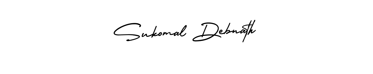 How to Draw Sukomal Debnath signature style? AmerikaSignatureDemo-Regular is a latest design signature styles for name Sukomal Debnath. Sukomal Debnath signature style 3 images and pictures png