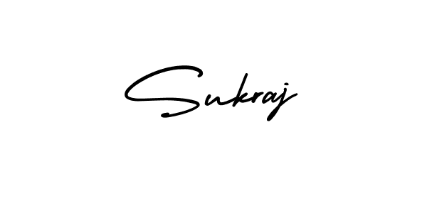 How to make Sukraj name signature. Use AmerikaSignatureDemo-Regular style for creating short signs online. This is the latest handwritten sign. Sukraj signature style 3 images and pictures png